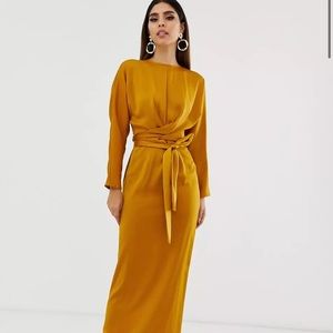 ASOS satin batwing dress
